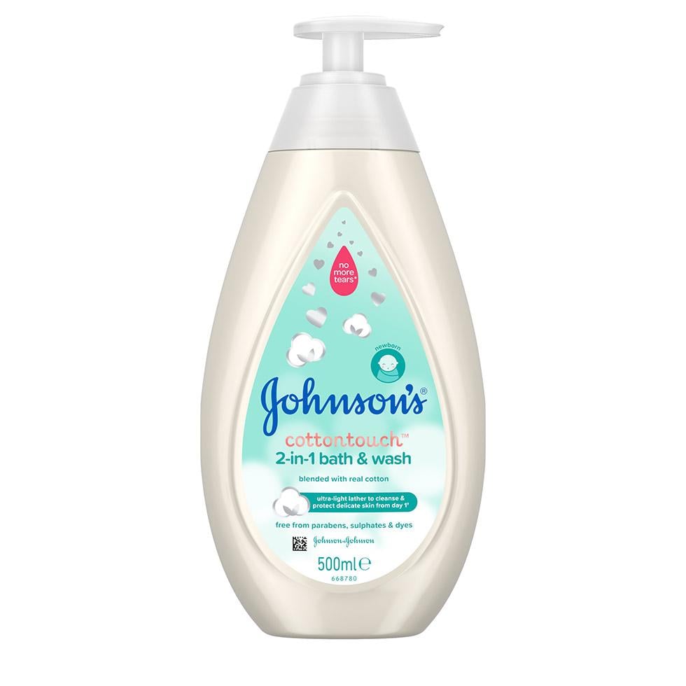 Johnson's® loțiune de spălare 2-în-1 CottonTouch™ pentru nou-născuți